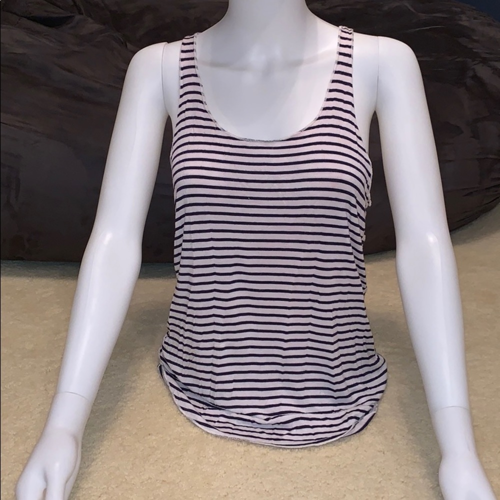 Black and White Striped Brandy Melville Tank Top